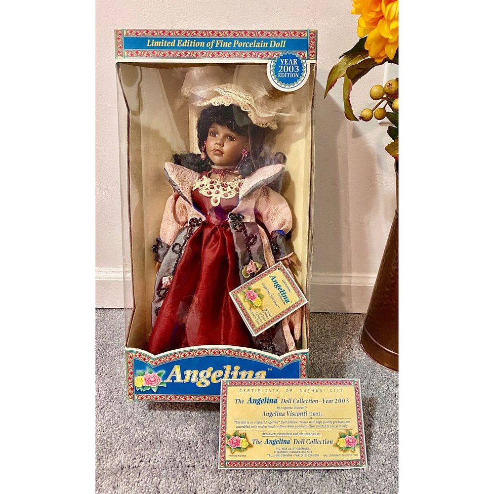 African‎ American doll, Angelina Visconti doll, NEW in Box, 18" Height, so cute
